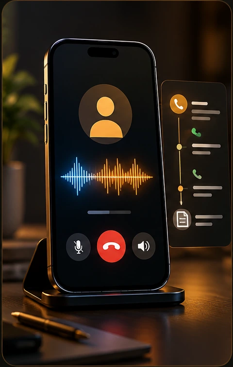 Connect answering a phone call with live voice